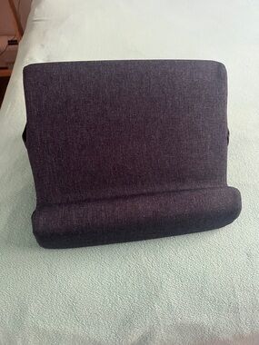 Portable Black Fabric Laptop Stand with Front Lip